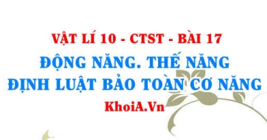 Động năng và thế năng, công thức tính động năng, thế năng và định luật bảo toàn cơ năng - Vật lí 10 bài 17